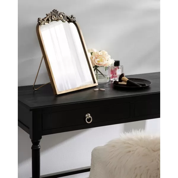 Kate and Laurel Arendahl Glam Table Mirror 12 x 18 Gold Traditional Chic Mirror for WallGold