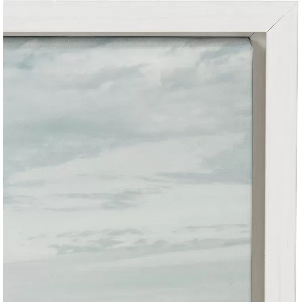 Kate and Laurel Sylvie Beach 2 Framed Canvas Wall Art by Emiko and Mark Franzen of F2Images 315x415 White Decorative Coastal Art Print for WallWhite