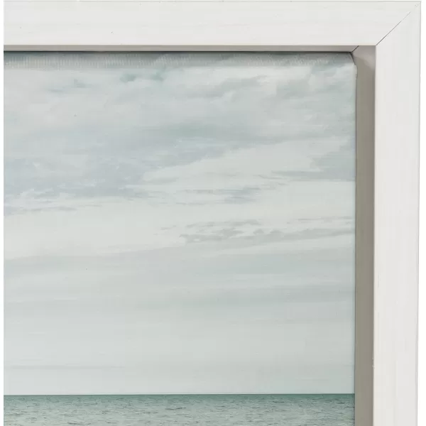 Kate and Laurel Sylvie Beach 2 Framed Canvas Wall Art by Emiko and Mark Franzen of F2Images 315x415 White Decorative Coastal Art Print for WallWhite