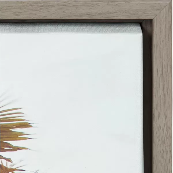 Kate and Laurel Sylvie Blue Beach Van Framed Canvas Wall Art by Amy Peterson Art Studio 18x24 White Soft Coastal Ocean Beach Art for WallGrey