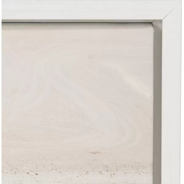 Kate and Laurel Sylvie Five Umbrellas Framed Canvas Wall Art by Caroline Mint 23x33 White Decorative Coastal Art for Wall