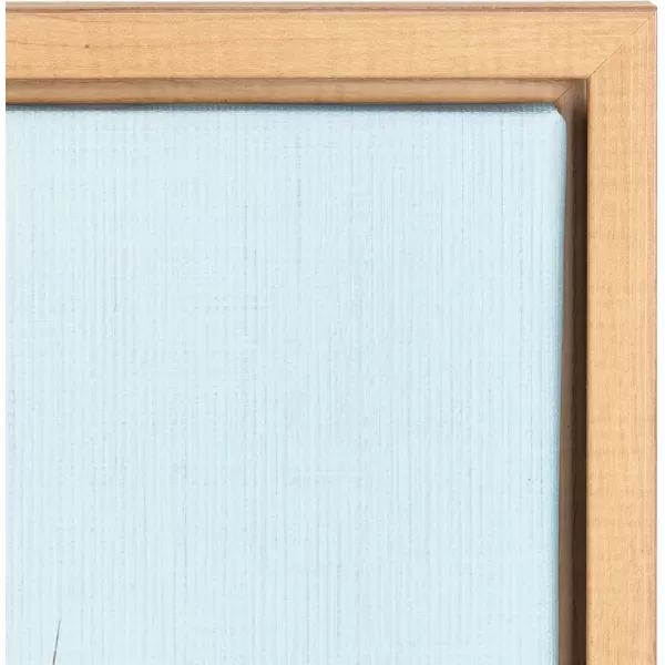 Kate and Laurel Sylvie Four Palm Trees Natural Framed Canvas Wall Art by Simon Te TaiNatural