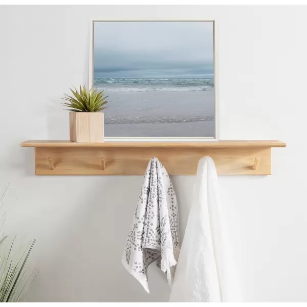 Kate and Laurel Sylvie Lifes a Beach Framed Canvas Wall Art by Stephanie Klatt 22x22 White Natural Ocean Beach Landscape Art for Wall Decor