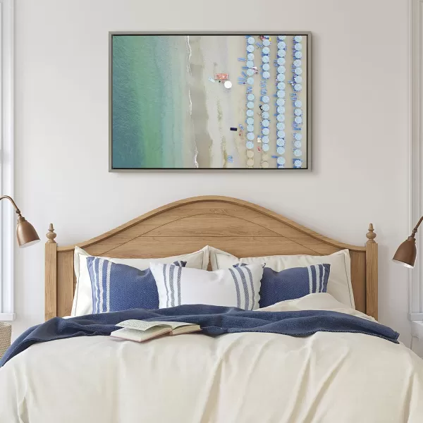 Kate and Laurel Sylvie Monterosso 12 Framed Canvas Wall Art by Rachel Dowd 23x33 Gray Relaxing Beach Art for Wall