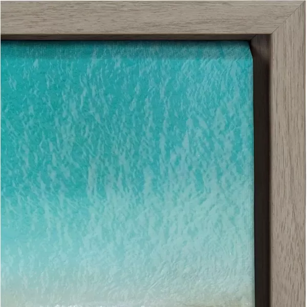 Kate and Laurel Sylvie Monterosso 6 Framed Canvas Wall Art by Rachel Dowd 28x38 Gray Coastal Beach Art for Wall28x38