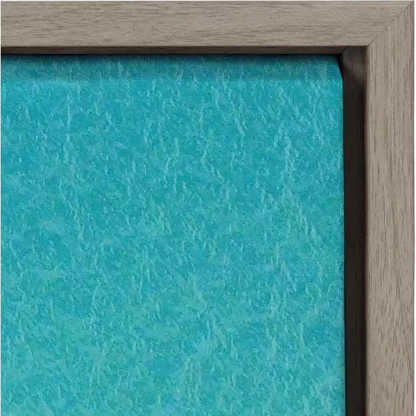Kate and Laurel Sylvie Monterosso al Mare Swim Framed Canvas Wall Art by Rachel Dowd 28x38 Gray Vibrant Tropical Beach Art for Wall