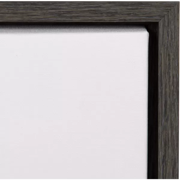 Kate and Laurel Sylvie Oregon Coastal Scene Photo Art Framed Canvas Wall Art 18x24 Dark Gray