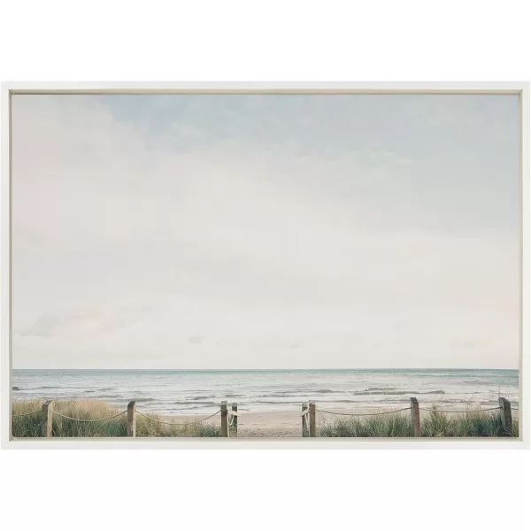 Kate and Laurel Sylvie Pale Sky Framed Canvas Wall Art by Emiko and Mark Franzen of F2Images 23x33 Natural Simple Skyline Landscape Nature Art for WallWhite