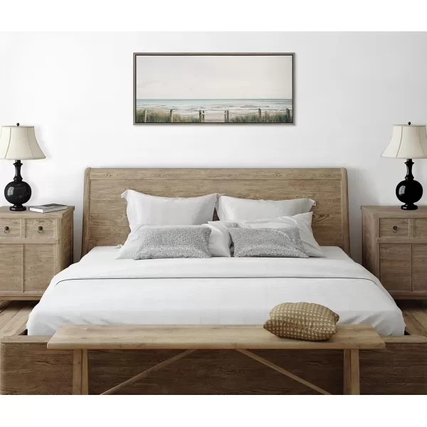 Kate and Laurel Sylvie Pale Sky Framed Canvas Wall Art by Emiko and Mark Franzen of F2Images 23x33 Natural Simple Skyline Landscape Nature Art for WallGray