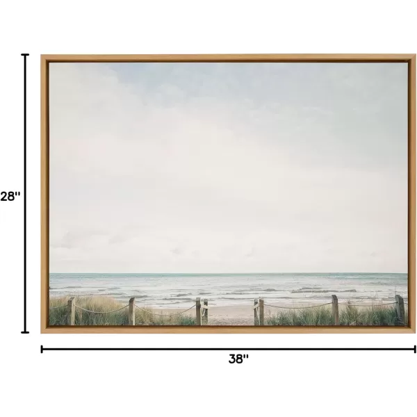 Kate and Laurel Sylvie Pale Sky Framed Canvas Wall Art by Emiko and Mark Franzen of F2Images 23x33 Natural Simple Skyline Landscape Nature Art for WallNatural