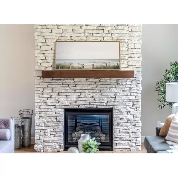 Kate and Laurel Sylvie Pale Sky Framed Canvas Wall Art by Emiko and Mark Franzen of F2Images 23x33 Natural Simple Skyline Landscape Nature Art for WallNatural