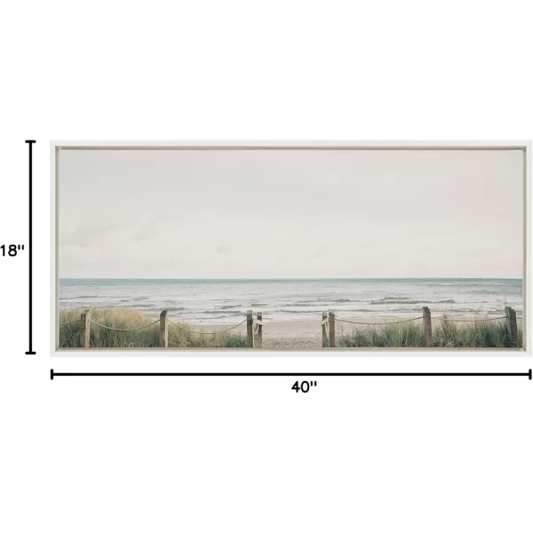 Kate and Laurel Sylvie Pale Sky Framed Canvas Wall Art by Emiko and Mark Franzen of F2Images 23x33 Natural Simple Skyline Landscape Nature Art for WallWhite