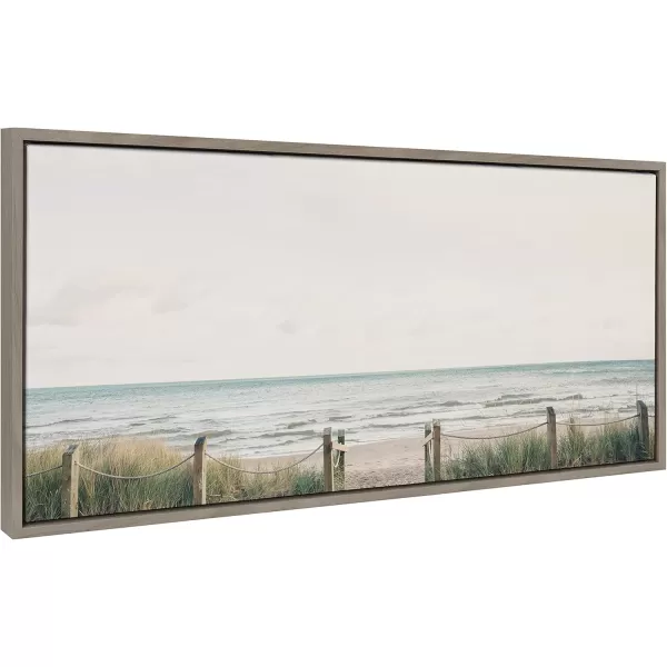 Kate and Laurel Sylvie Pale Sky Framed Canvas Wall Art by Emiko and Mark Franzen of F2Images 23x33 Natural Simple Skyline Landscape Nature Art for WallGray