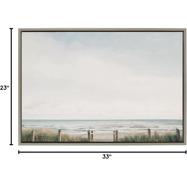 Kate and Laurel Sylvie Pale Sky Framed Canvas Wall Art by Emiko and Mark Franzen of F2Images 23x33 Natural Simple Skyline Landscape Nature Art for WallGray