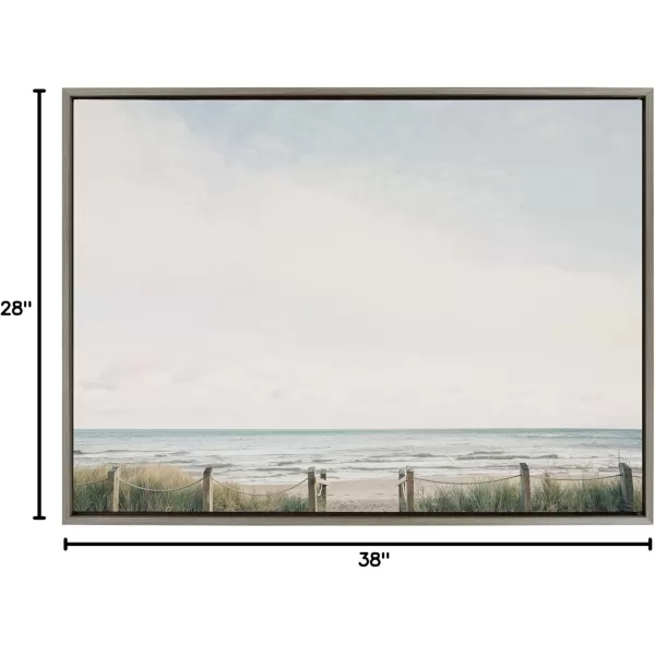 Kate and Laurel Sylvie Pale Sky Framed Canvas Wall Art by Emiko and Mark Franzen of F2Images 23x33 Natural Simple Skyline Landscape Nature Art for WallGray