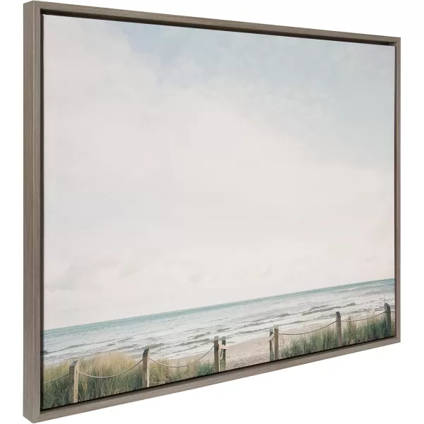 Kate and Laurel Sylvie Pale Sky Framed Canvas Wall Art by Emiko and Mark Franzen of F2Images 23x33 Natural Simple Skyline Landscape Nature Art for WallGray