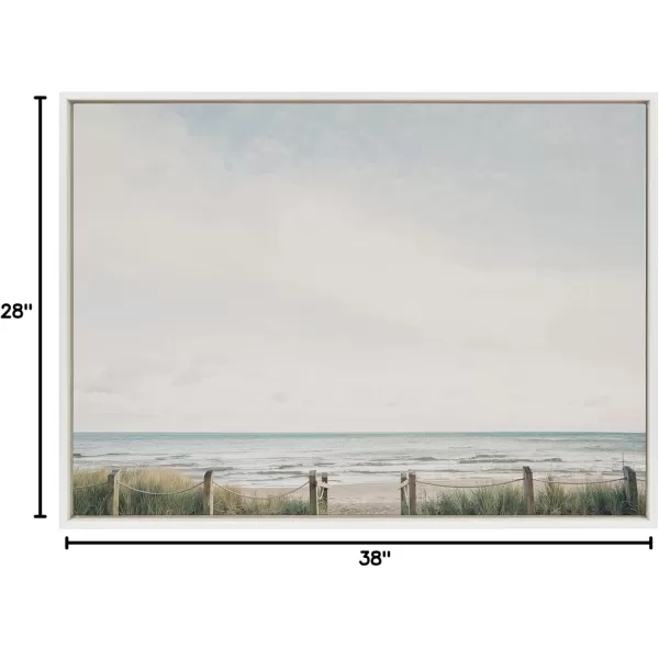 Kate and Laurel Sylvie Pale Sky Framed Canvas Wall Art by Emiko and Mark Franzen of F2Images 23x33 Natural Simple Skyline Landscape Nature Art for WallWhite