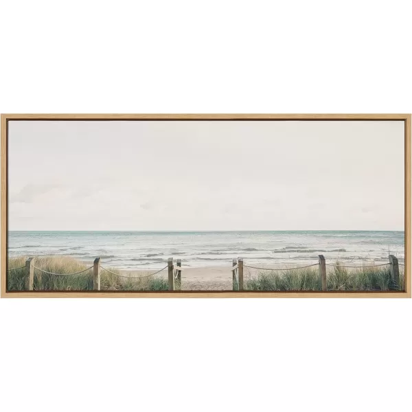 Kate and Laurel Sylvie Pale Sky Framed Canvas Wall Art by Emiko and Mark Franzen of F2Images 23x33 Natural Simple Skyline Landscape Nature Art for WallNatural