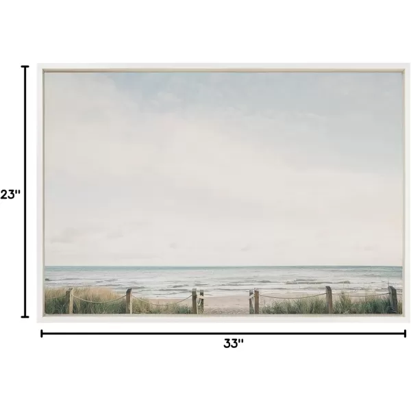 Kate and Laurel Sylvie Pale Sky Framed Canvas Wall Art by Emiko and Mark Franzen of F2Images 23x33 Natural Simple Skyline Landscape Nature Art for WallWhite