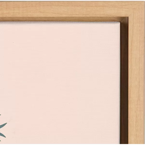 Kate and Laurel Sylvie Summer Daze Framed Canvas Wall Art by Maggie Stephenson 18x24 Natural Beachy Succulent Art for Wall