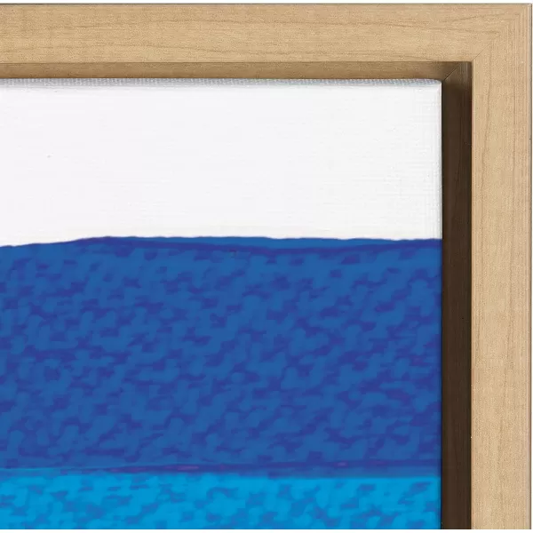 Kate and Laurel Sylvie Surfs Up Framed Canvas Wall Art by Mentoring Positives 22x22 Natural