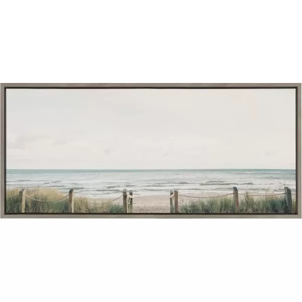 Kate and Laurel Sylvie Pale Sky Framed Canvas Wall Art by Emiko and Mark Franzen of F2Images 23x33 Natural Simple Skyline Landscape Nature Art for WallGray