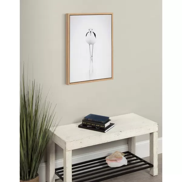 Kate and Laurel Sylvie Seagull Framed Canvas Wall Art by Simon Te of Tai Prints 18x24 Natural