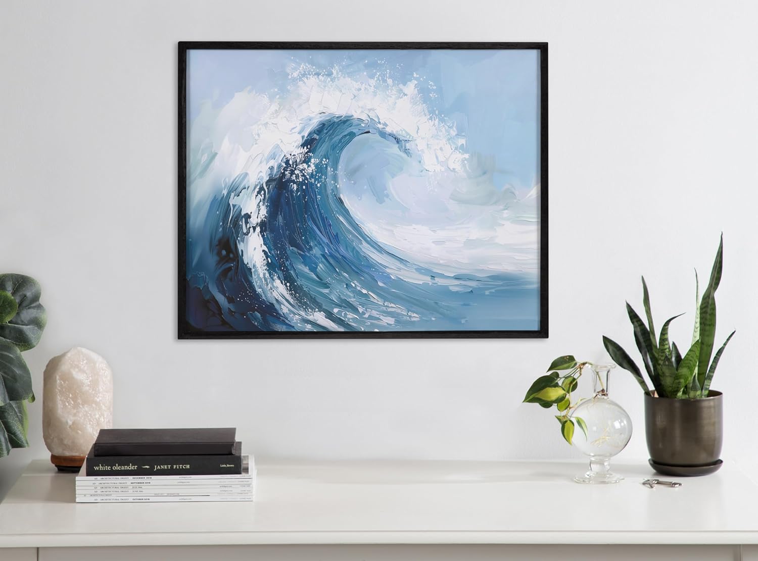Kate and Laurel Abstract Coastal Blue Coral Framed Wall Art by The Creative Bunch Studio 12x16 Gold Modern Soft Beach Art for WallBlack  Abstract Wave
