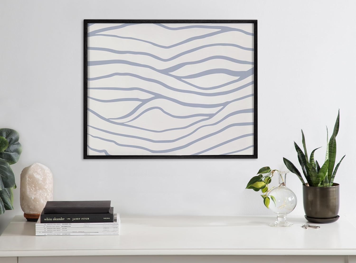 Kate and Laurel Abstract Coastal Blue Coral Framed Wall Art by The Creative Bunch Studio 12x16 Gold Modern Soft Beach Art for WallBlack  Waves