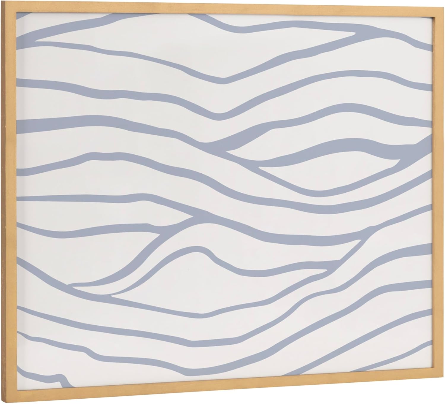 Kate and Laurel Abstract Coastal Blue Coral Framed Wall Art by The Creative Bunch Studio 12x16 Gold Modern Soft Beach Art for WallGold  Waves