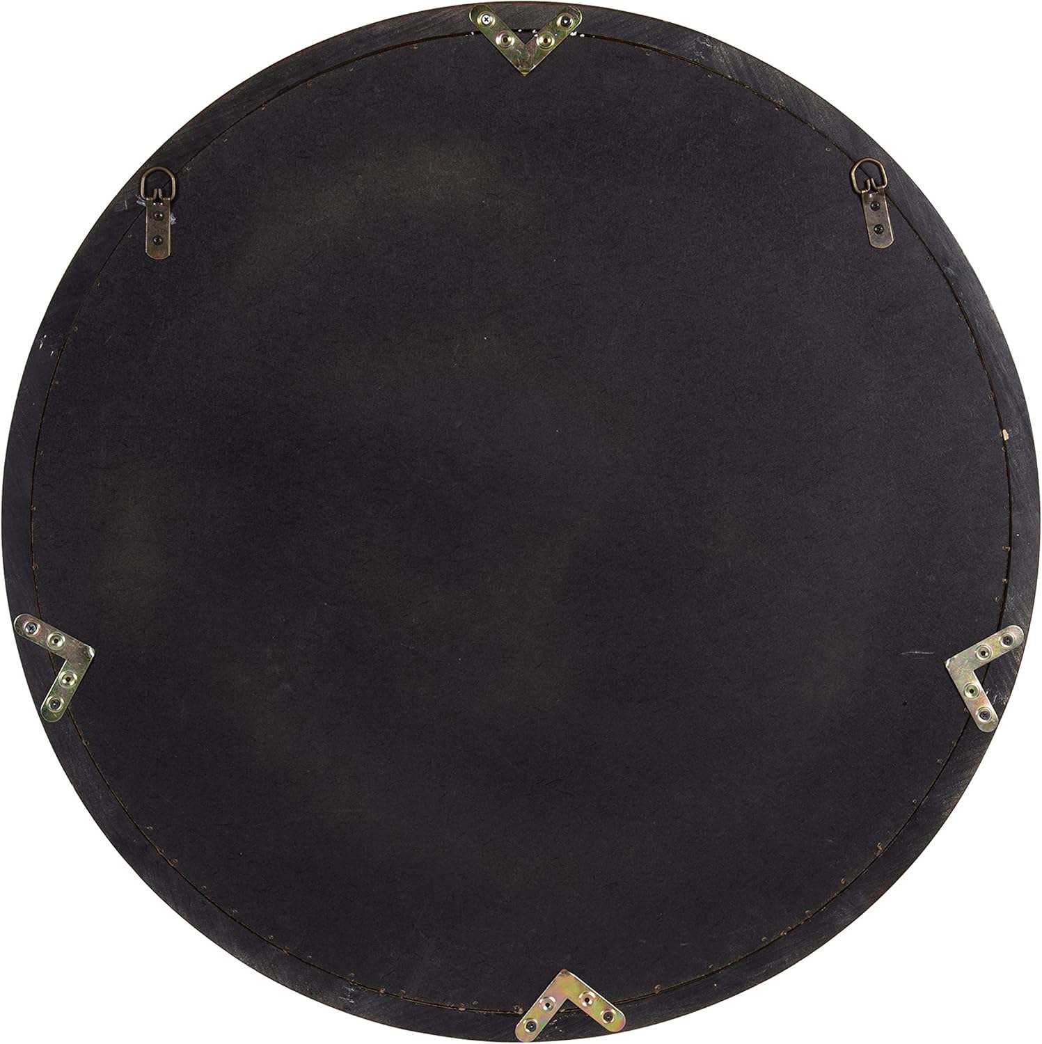 Kate and Laurel Ballez Boho Shiplap Wood Plank Art Plaque 28  Inch Diameter Multicolored Decorative Rustic Round Wooden Art for WallRustic BrownBlack