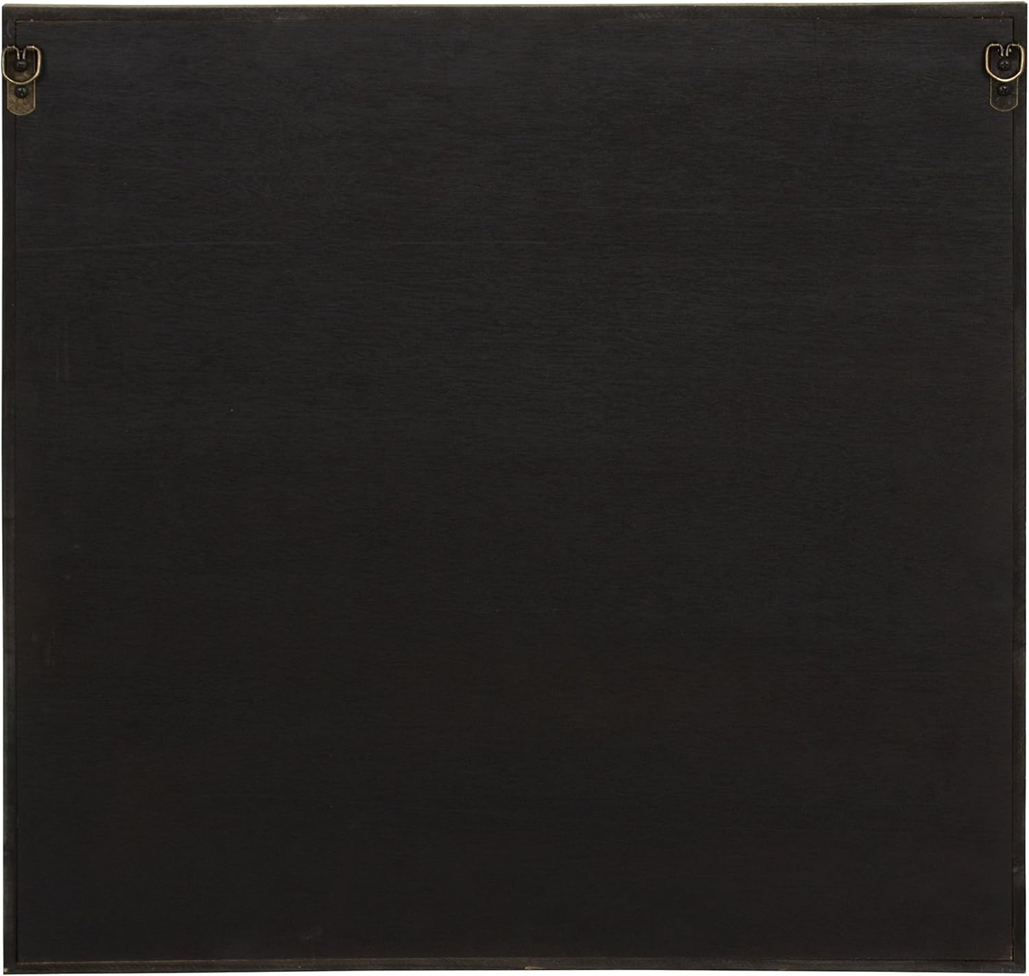 Kate and Laurel Baralt Shiplap Wood Plank Art Black White and Rustic Brown