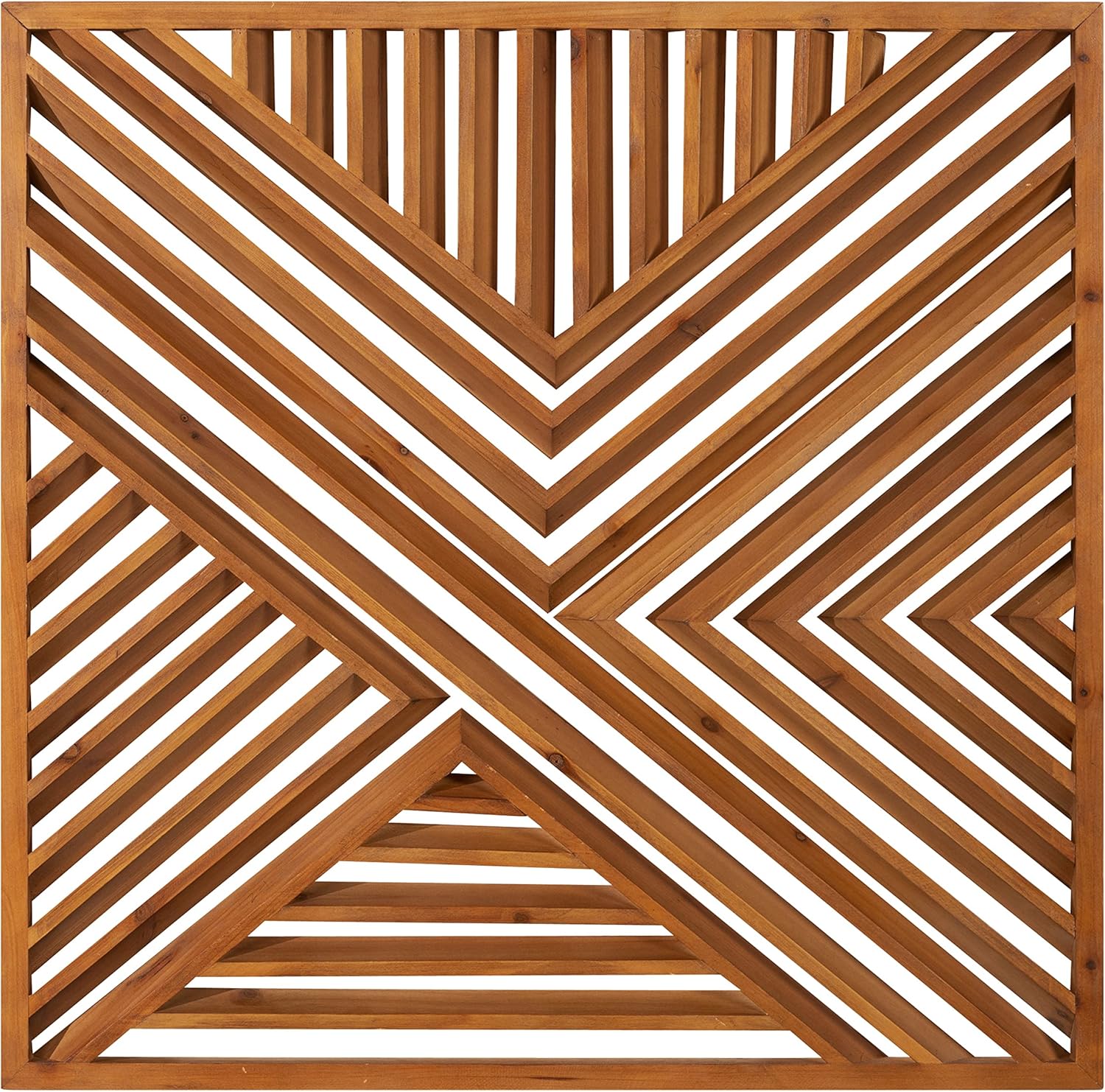 Kate and Laurel Barreda Decorative Wood Wall Plaque 26 x 26 Natural Wood Rustic Square Wooden Art for Wall