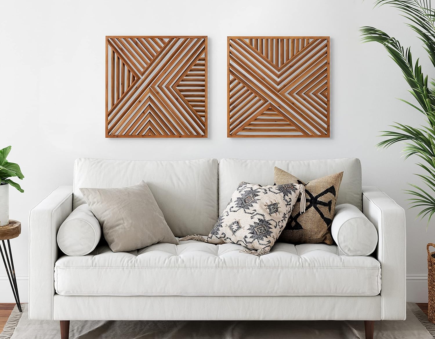 Kate and Laurel Barreda Decorative Wood Wall Plaque 26 x 26 Natural Wood Rustic Square Wooden Art for Wall