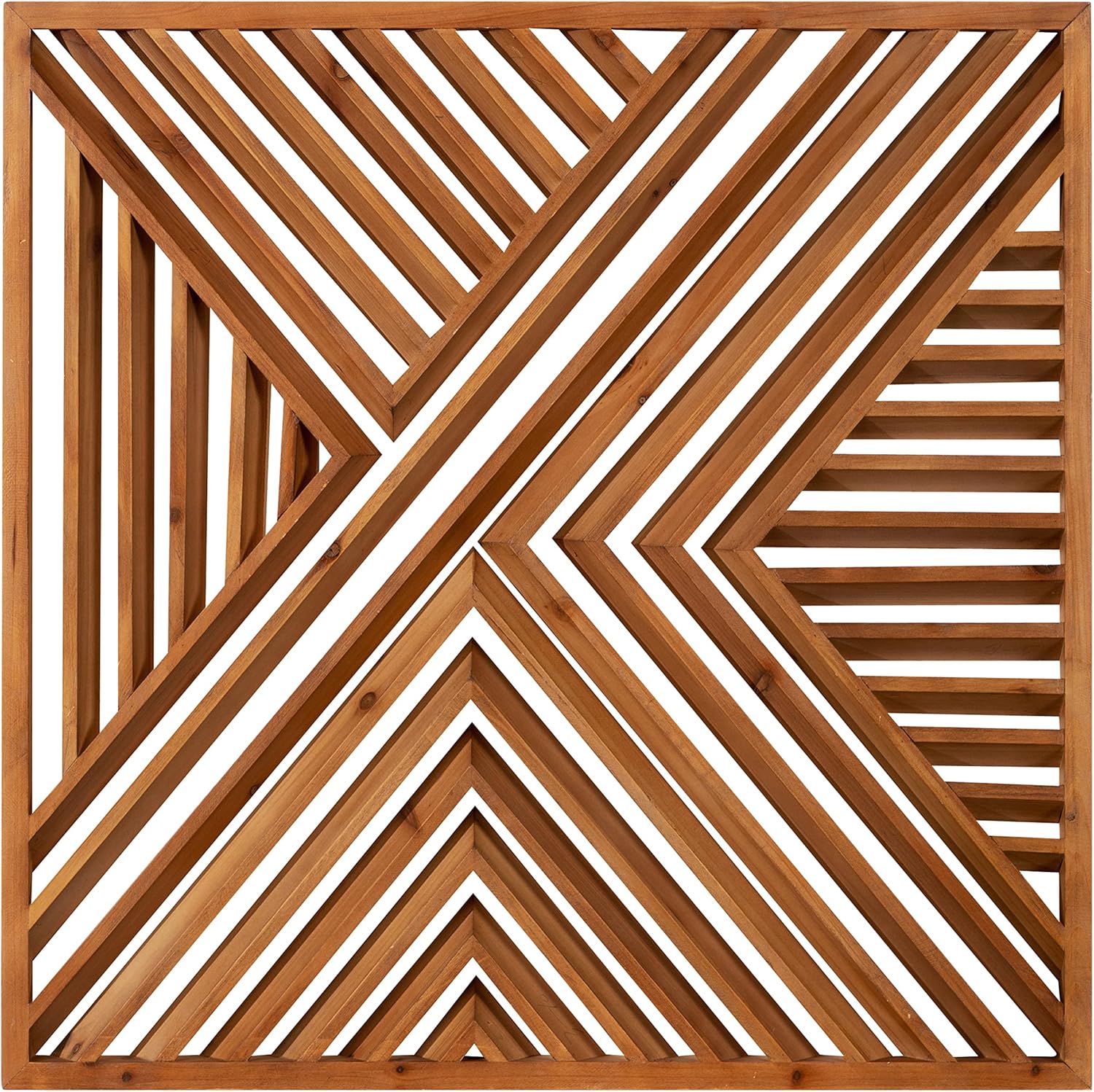 Kate and Laurel Barreda Decorative Wood Wall Plaque 26 x 26 Natural Wood Rustic Square Wooden Art for Wall
