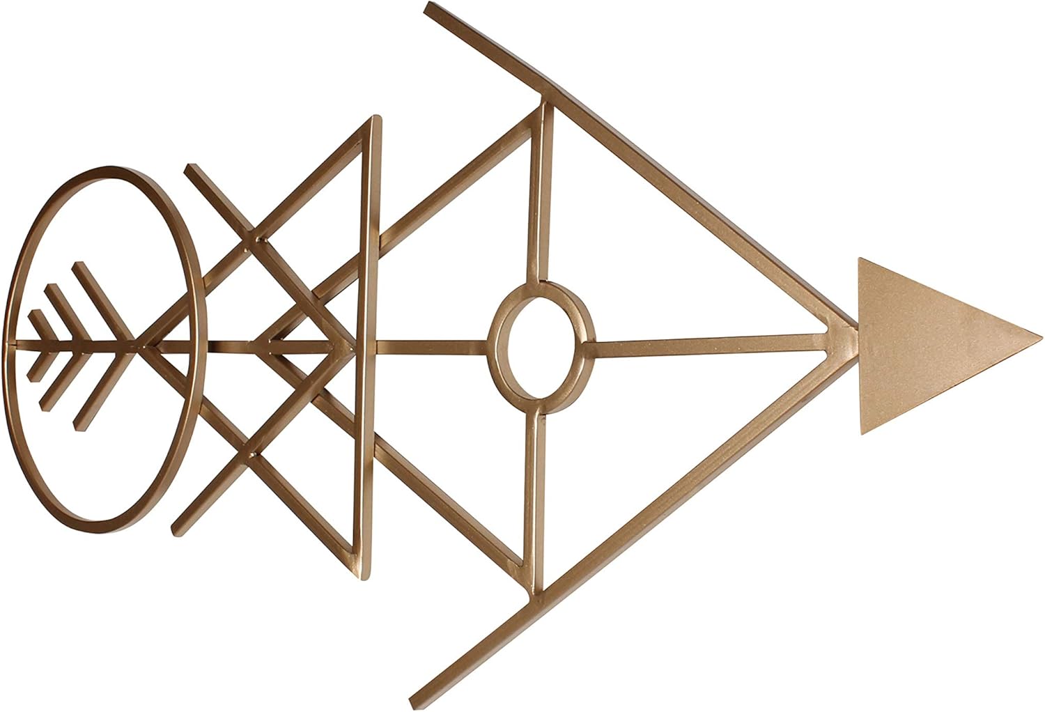 Kate and Laurel Benta Modern Arrow Metal Wall Art Plaque GoldGold