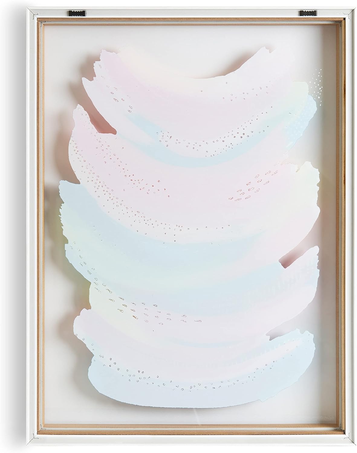 Kate and Laurel Blake Bright Abstract Framed Printed Glass Art by Jessi Raulet of EttaVee 18x24 Natural Beautiful Modern Glass Wall Art for HomeNatural