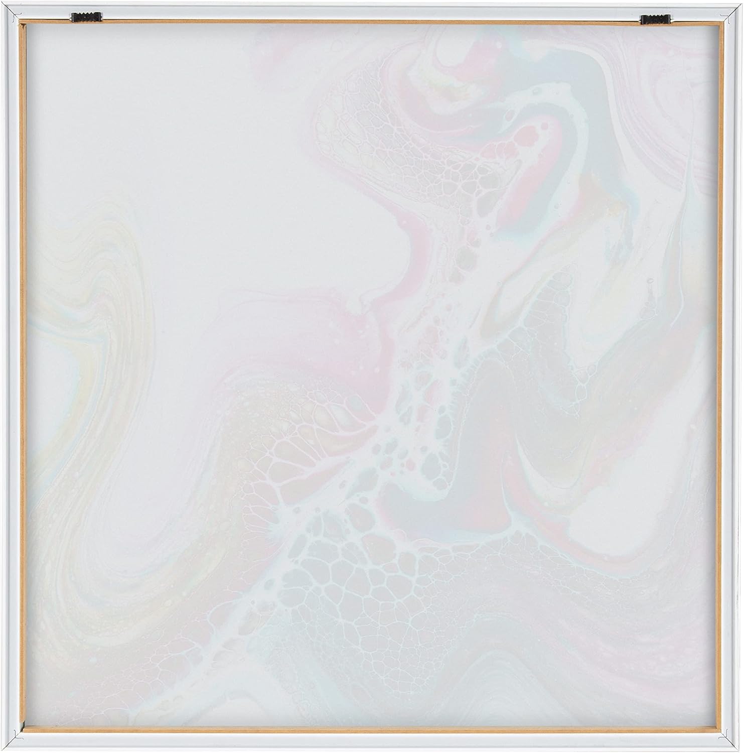Kate and Laurel Blake Kaleidescope Framed Printed Acrylic Wall Art by Xizhou Xie 24x24 Natural Modern Abstract Bright Colorful Art for Wall