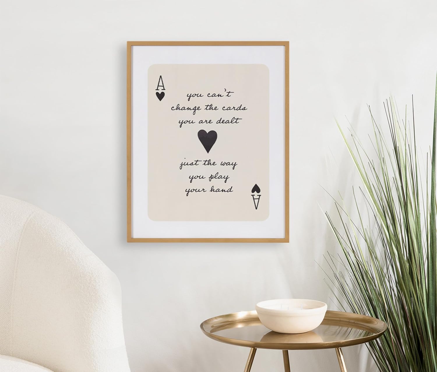 Kate and Laurel Coquette Preppy Retro Girly Red Pink Bow Cherries Framed Wall Art by The Creative Bunch Studio 12x16 Gold Cute Hair Bow Art for WallGold  Ace of Hearts