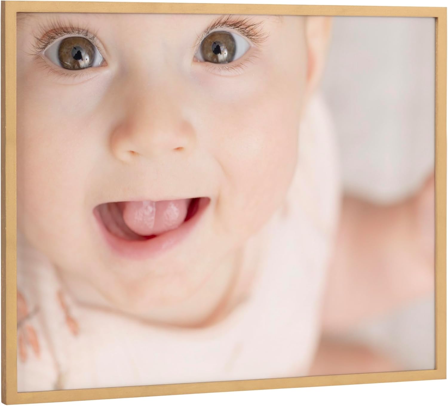 Kate and Laurel Custom Printed Framed Wall Art 20x16 Gold Personalized Wall Print with Your Photos for Bedroom or Living Room Gallery Wall Decor  Customizable Photo PrintsGold