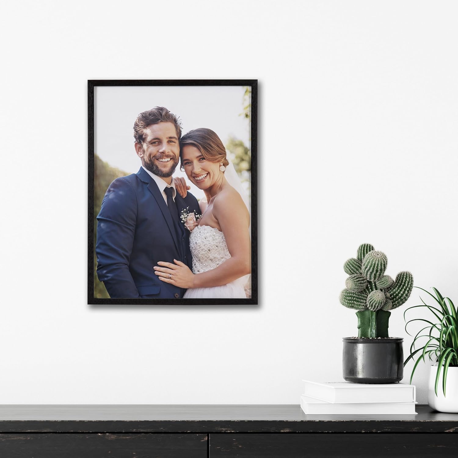Kate and Laurel Custom Printed Framed Wall Art 20x16 Gold Personalized Wall Print with Your Photos for Bedroom or Living Room Gallery Wall Decor  Customizable Photo PrintsBlack