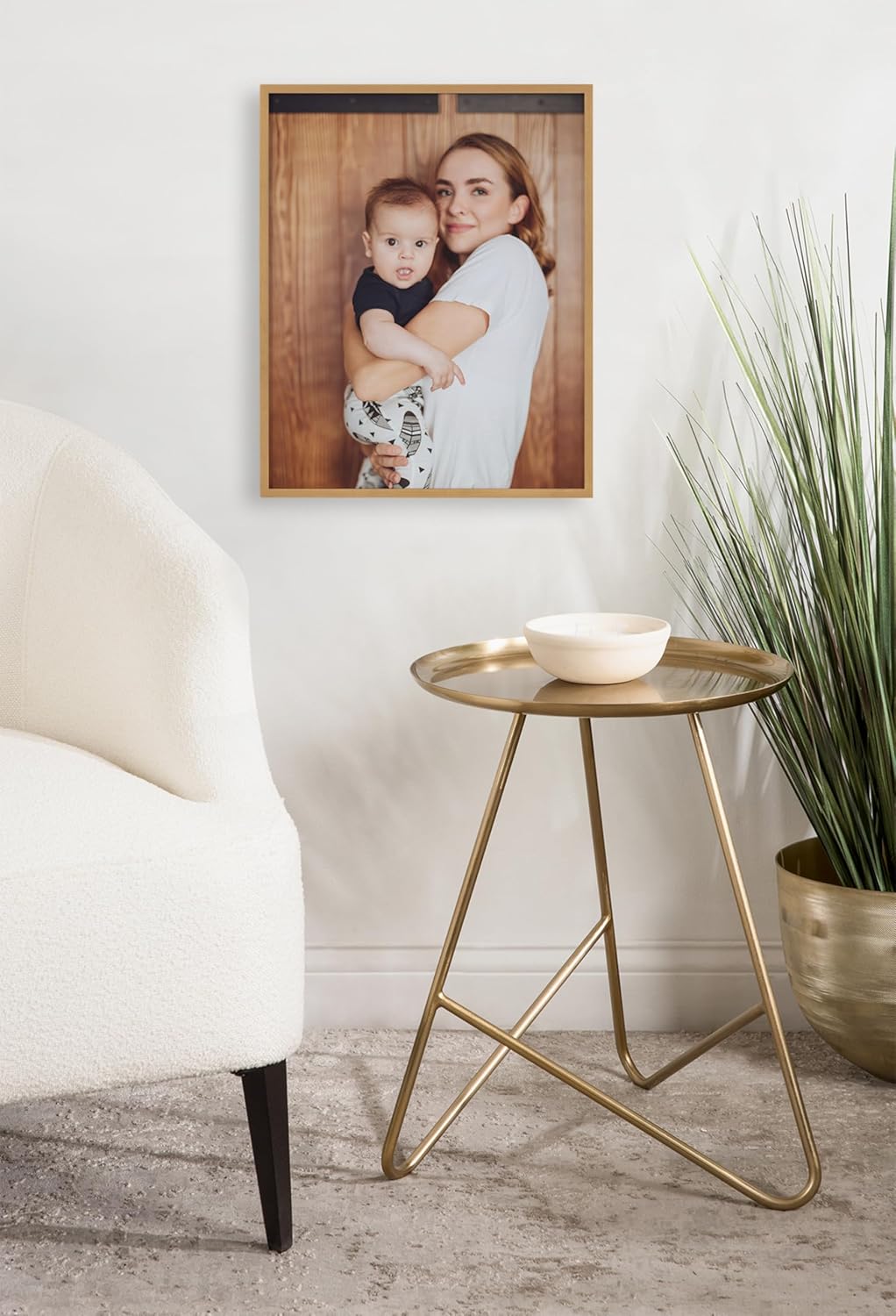 Kate and Laurel Custom Printed Framed Wall Art 20x16 Gold Personalized Wall Print with Your Photos for Bedroom or Living Room Gallery Wall Decor  Customizable Photo PrintsGold