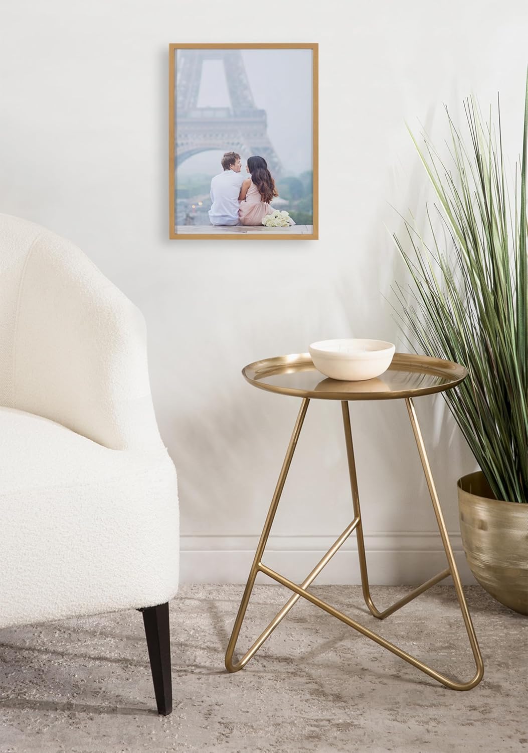 Kate and Laurel Custom Printed Framed Wall Art 20x16 Gold Personalized Wall Print with Your Photos for Bedroom or Living Room Gallery Wall Decor  Customizable Photo PrintsGold