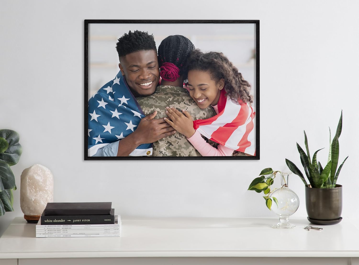 Kate and Laurel Custom Printed Framed Wall Art 20x16 Gold Personalized Wall Print with Your Photos for Bedroom or Living Room Gallery Wall Decor  Customizable Photo PrintsBlack