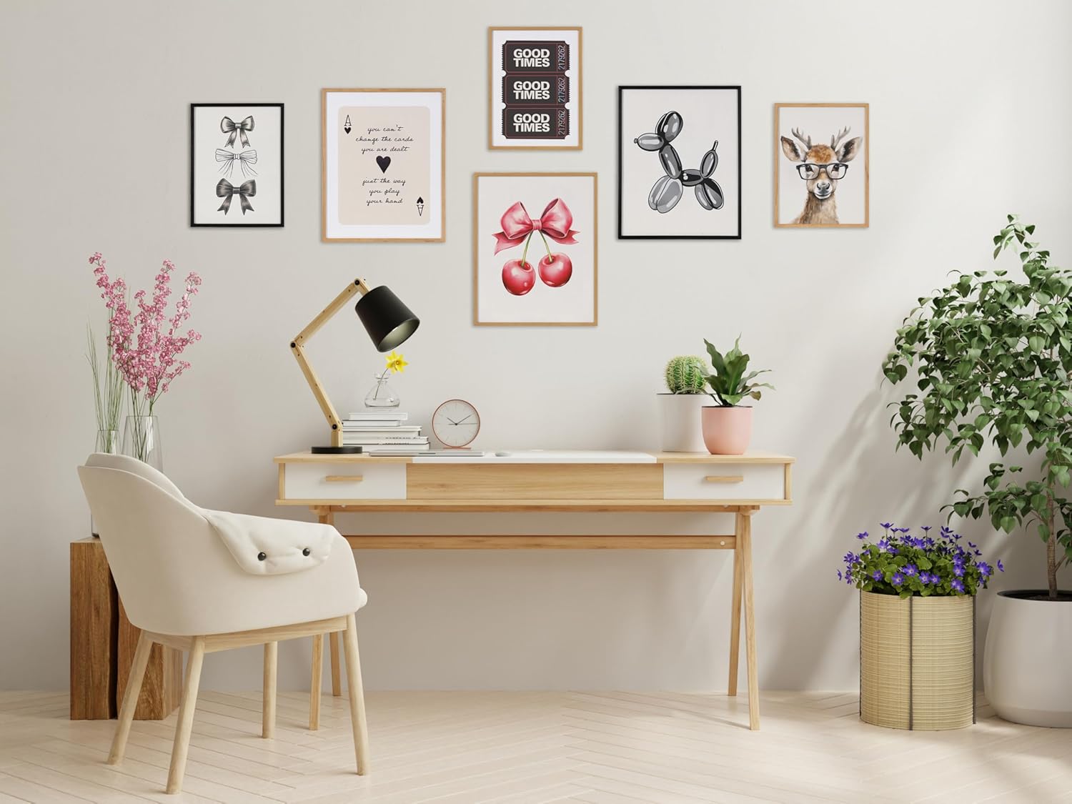 Kate and Laurel Cute Deer Wearing Glasses Framed Wall Art by The Creative Bunch Studio 12x16 Black Adorable Animal Art for WallBlack  Deer Glasses