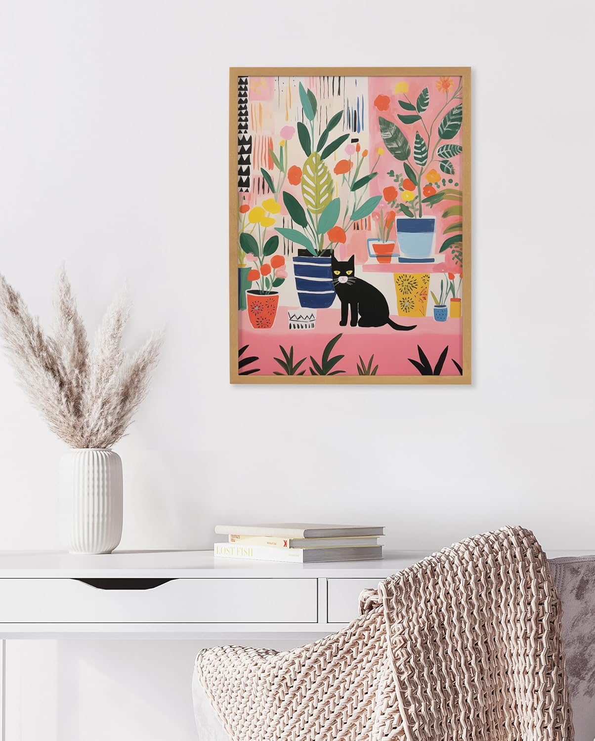 Kate and Laurel Cute Deer Wearing Glasses Framed Wall Art by The Creative Bunch Studio 12x16 Black Adorable Animal Art for WallGold  Kitty