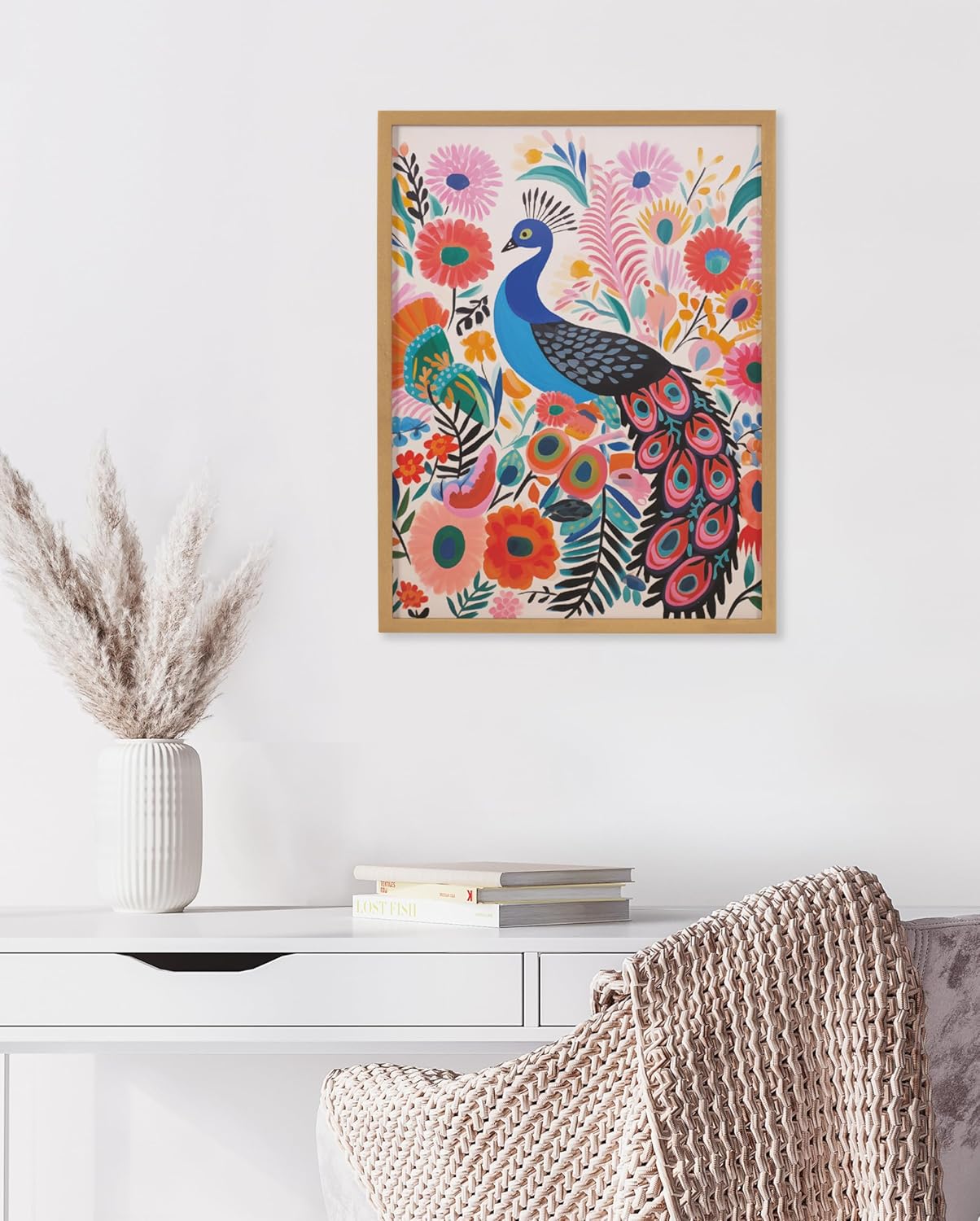 Kate and Laurel Cute Deer Wearing Glasses Framed Wall Art by The Creative Bunch Studio 12x16 Black Adorable Animal Art for WallGold  Peacock