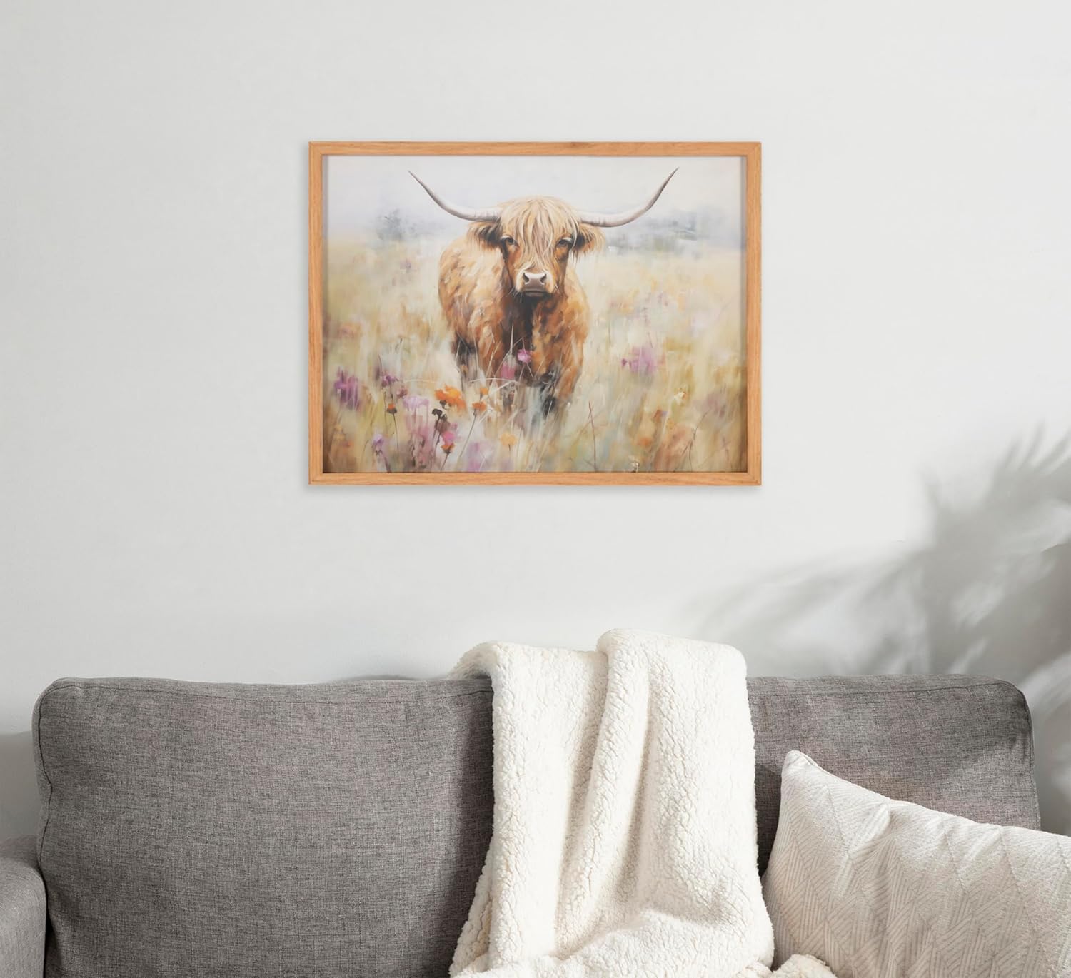 Kate and Laurel Cute Deer Wearing Glasses Framed Wall Art by The Creative Bunch Studio 12x16 Black Adorable Animal Art for WallNatural  Cow Flower Field