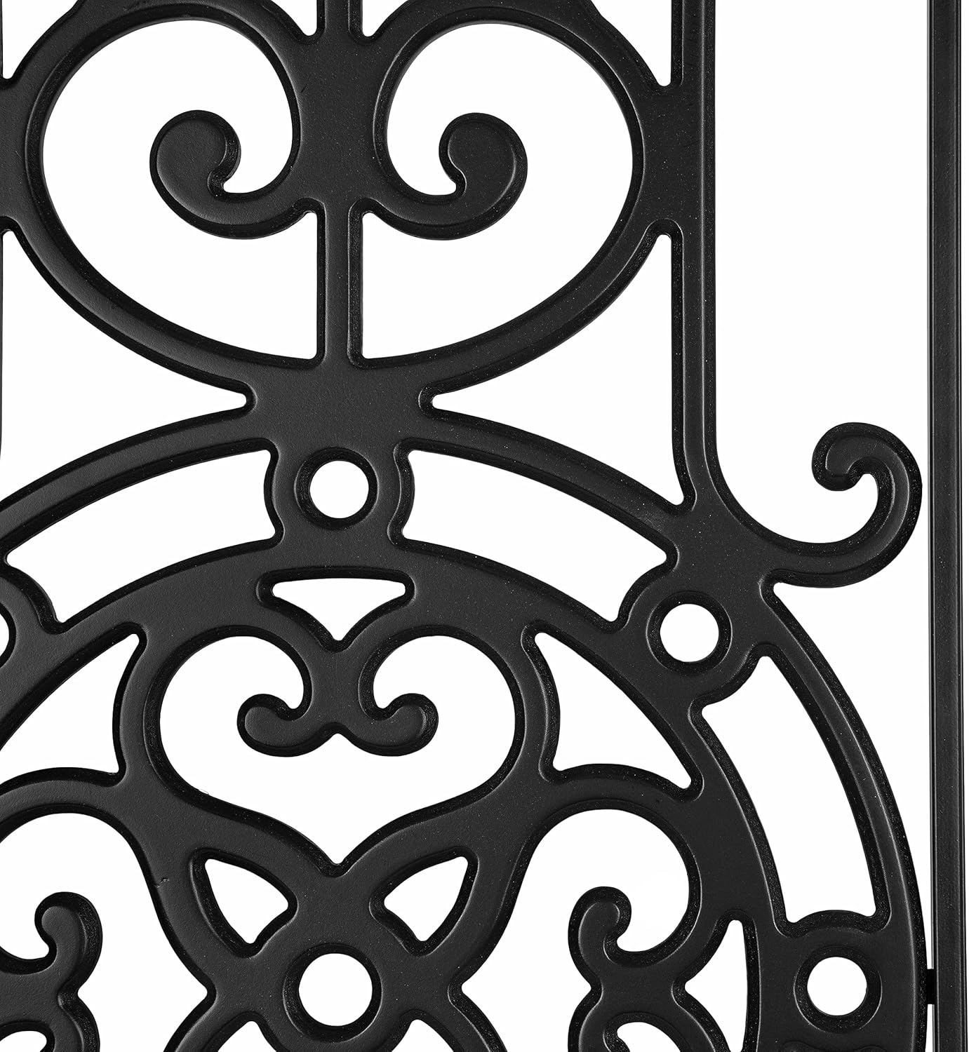 Kate and Laurel Ellard Farmhouse Rectangle Wall Art Plaque 20 x 44 Black Traditional Panel Decorative Wall Plaque with Ornate Painted Wooden Scrollwork and Sturdy Metal Frame