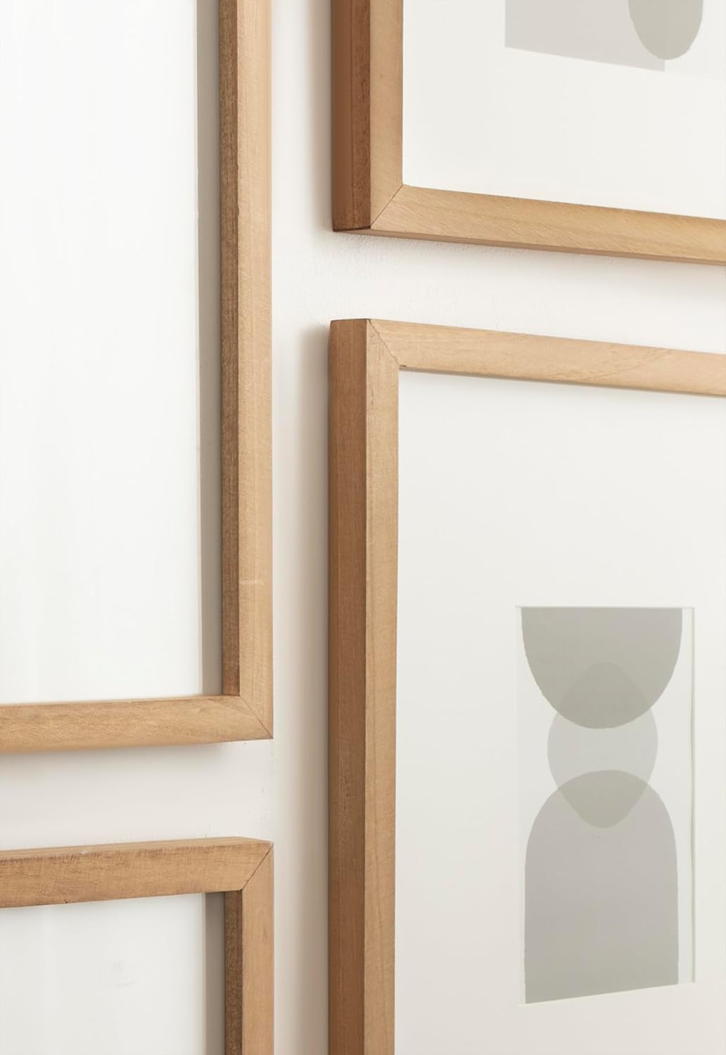Kate and Laurel Gallery Contemporary Rectangle Minimal Graphic Framed Art Set of 5 Varying Sizes Black Modern FivePiece Framed Wall Art for Gallery Wall Frame Set in Living Room Wall DecorRustic Brown